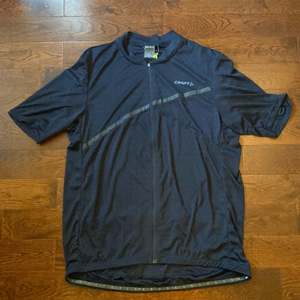 Craft Men's Navy Blue Cycling Jersey with Reflective Stripe
